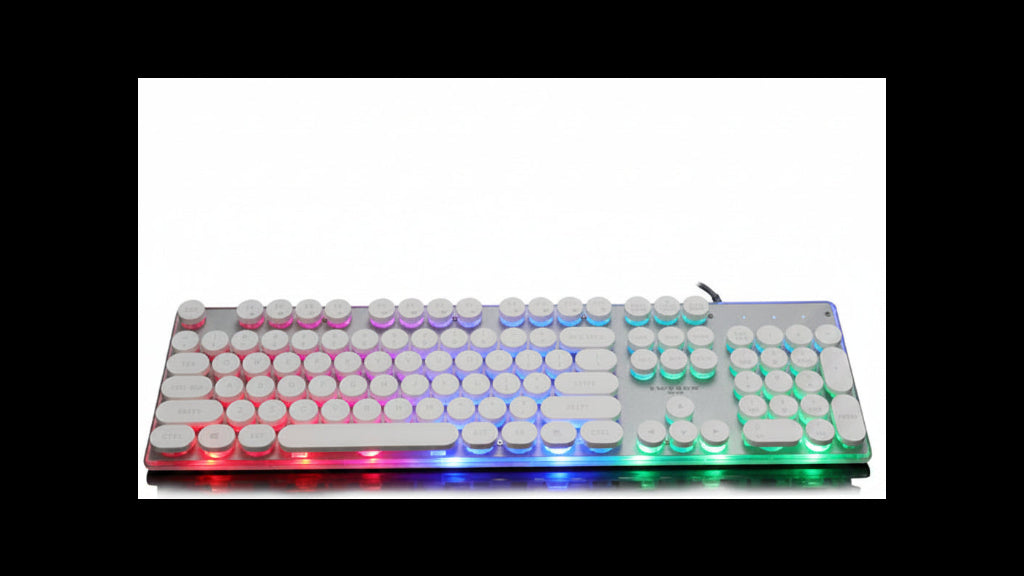 Neon Glow Retro Gaming Keyboard