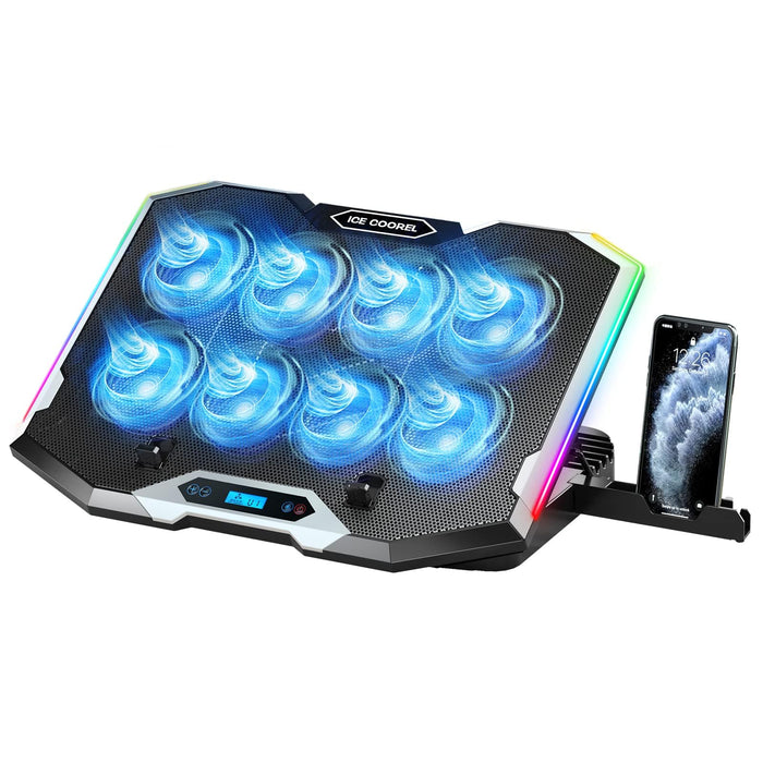 ICE COOREL 8-Fan Gaming Laptop Cooling Pad