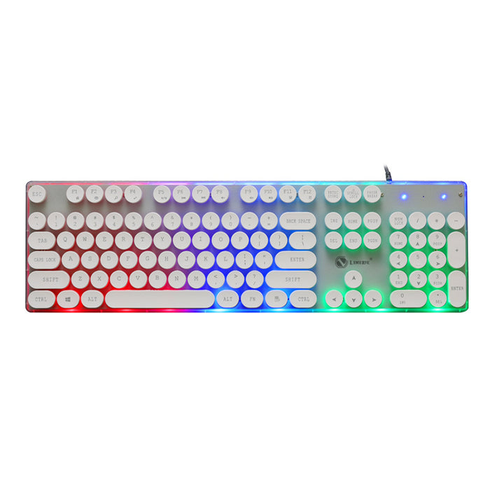 Neon Glow Retro Gaming Keyboard
