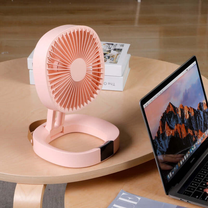 Compact USB Travel Fan – Quiet & Rechargeable