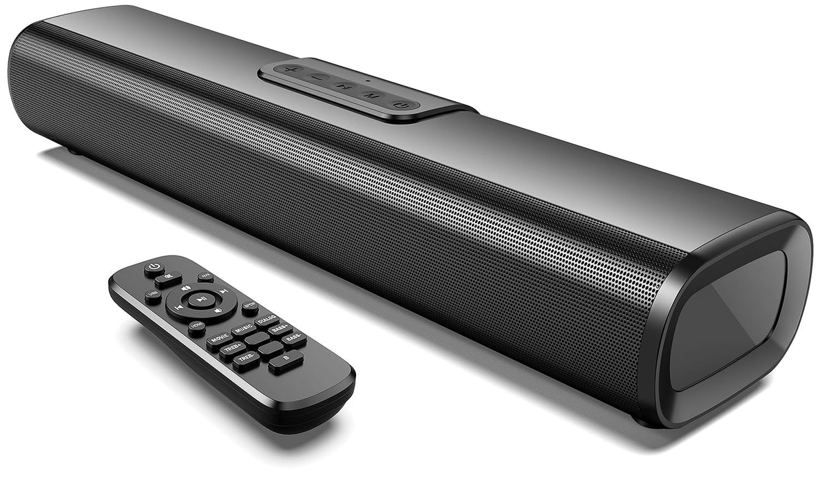 Upgrade your audio experience with the OFFSIR Sound Bar for TV! This compact 16-inch Bluetooth sound bar packs a punch with 50 watts of power, offering immersive surround sound for your TV, PC, or gaming setup. Connect effortlessly with HDMI (ARC), Optica