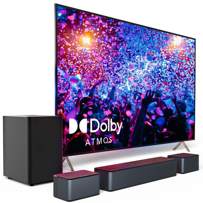 ULTIMEA 5.1 Sound Bar with Dolby Atmos Wireless Subwoofer 410W Peak Power Surround Sound System for TV Sound Bar for Smart TV Bass Boost and Surround Adjustable Poseidon D60 2024 Updated