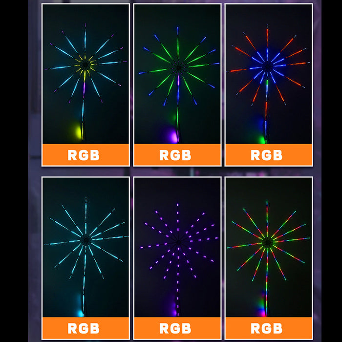Bluetooth LED Firework Light Strip with Music Control