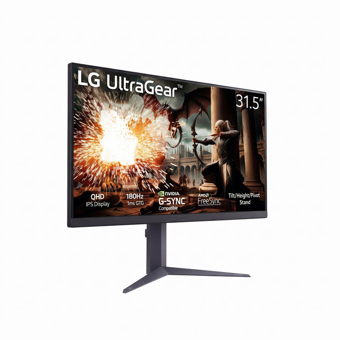 LG UltraGear 32-Inch QHD IPS Gaming Monitor – 180Hz
