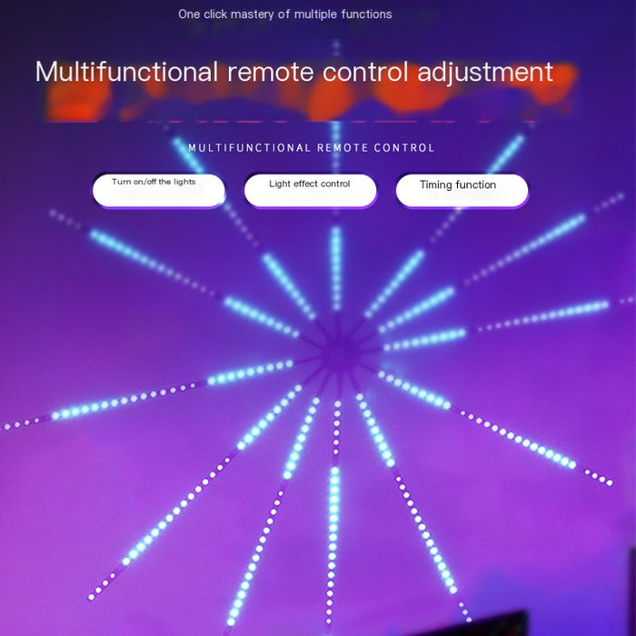Bluetooth LED Firework Light Strip with Music Control