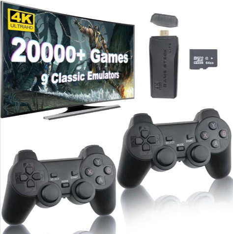 M8 Portable Gaming Console with Wireless Controllers (64GB)