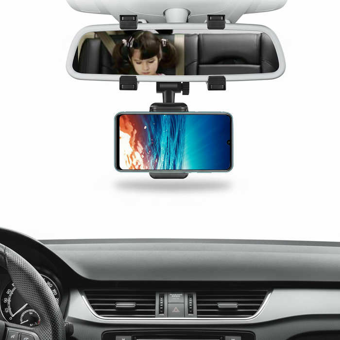 Universal 360 Rotation Car Rear View Mirror Mount Stand GPS Cell Phone Holder US