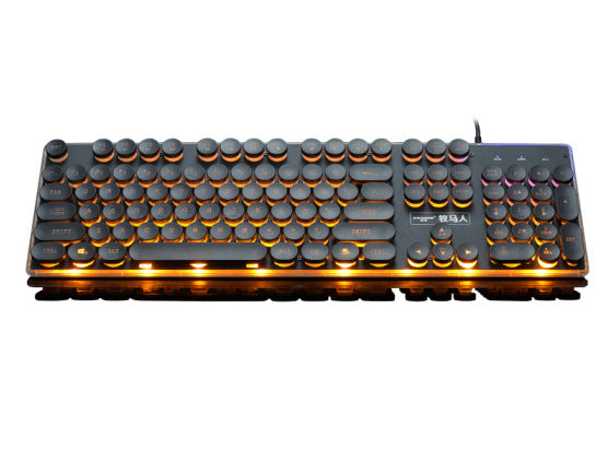 Neon Glow Retro Gaming Keyboard