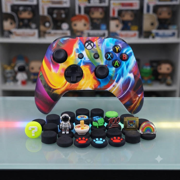Silicone Skin Case for Xbox One S/X Controller (with 10 Thumb Grips)